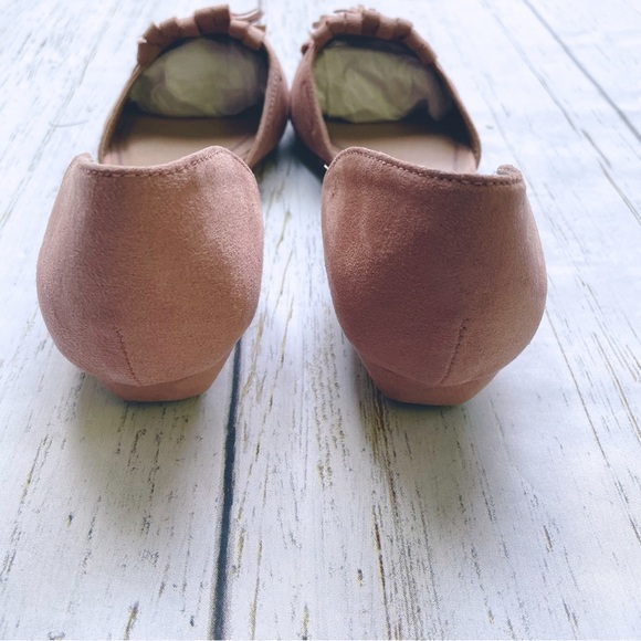 CL by Laundry Women’s Seline Dusty Rose Suede Tassels D’orsay Flats Size 10M - Picture 7 of 10